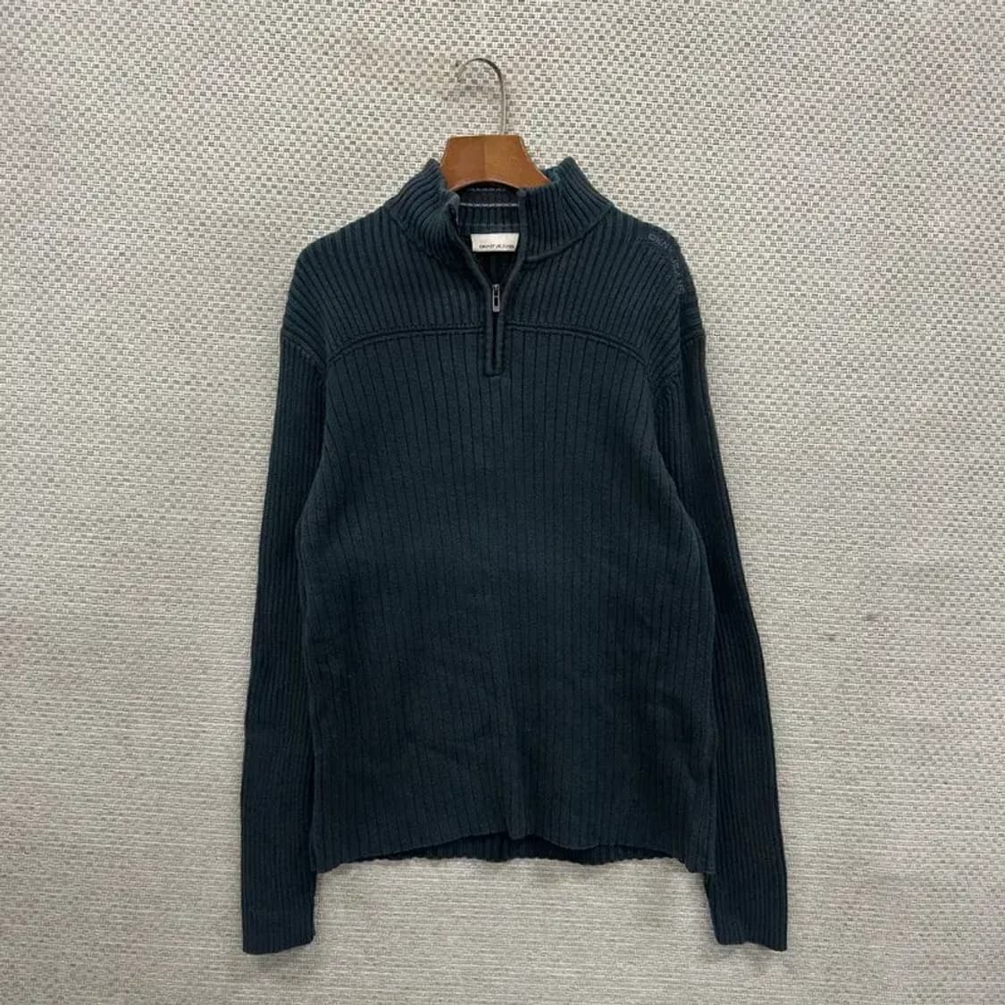 도나카란뉴욕 DKNY 자수로고 반집업 코튼 니트 M A02217 상품이미지1