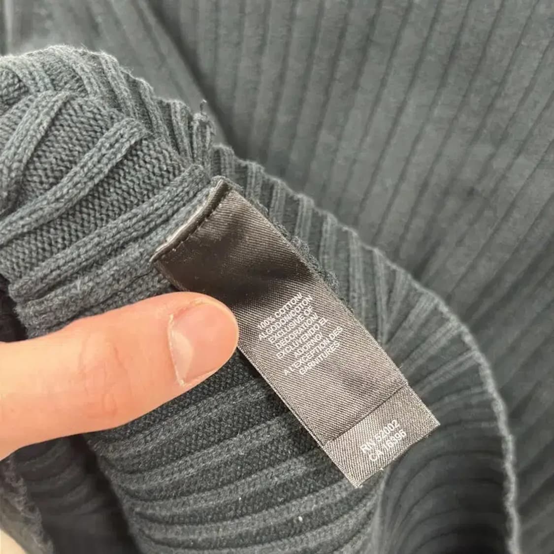 도나카란뉴욕 DKNY 자수로고 반집업 코튼 니트 M A02217 상품이미지4