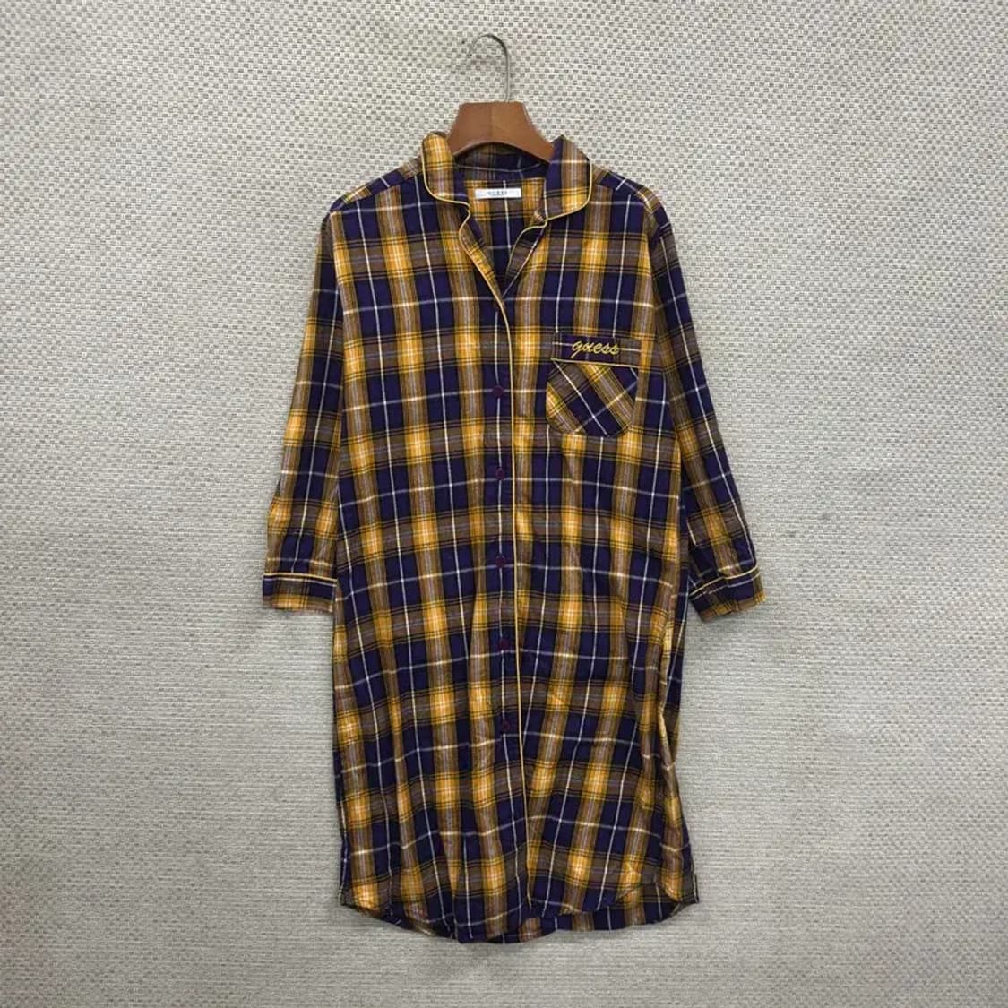 게스 캐주얼 빈티지체크 셔츠 원피스 90 A02220 상품이미지1