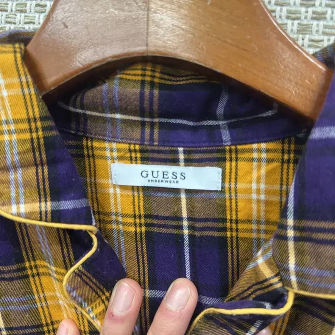 게스 캐주얼 빈티지체크 셔츠 원피스 90 A02220 상품이미지3