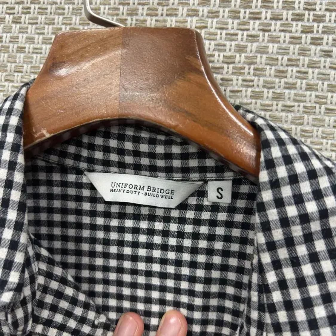 유니폼브릿지 캐주얼 크롭 체크 셔츠 S A02231 상품이미지3