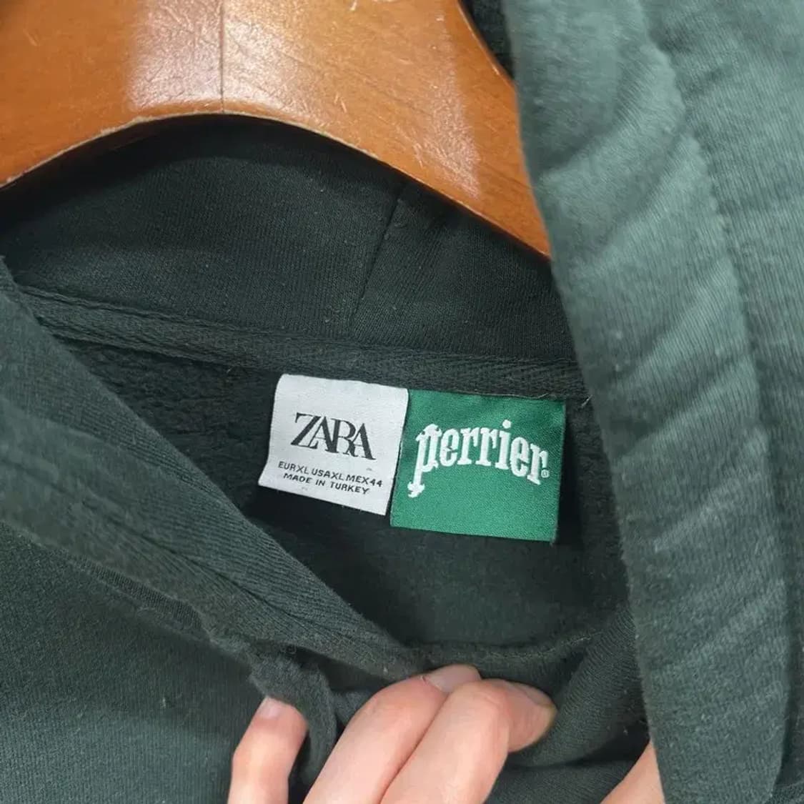 자라 ZARA 피에르 프린팅 약기모 후드티 XL A02216 상품이미지3