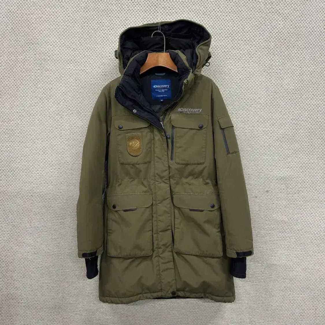디스커버리 자수로고 거위털 덕다운 롱 패딩 점퍼 95 A02209 상품이미지1