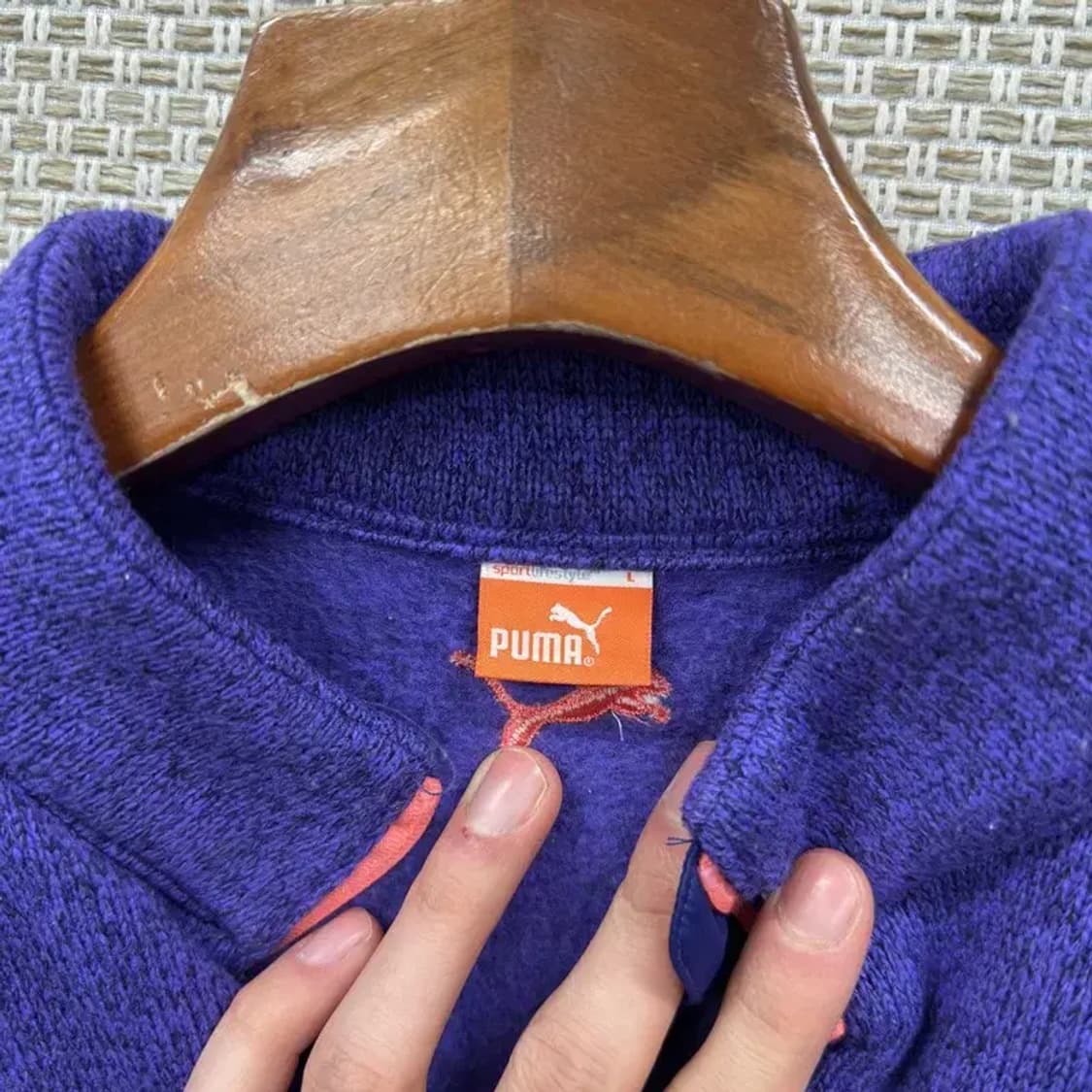 푸마 캐주얼 자수로고 약기모 반집업 긴팔티 L A02294 상품이미지3