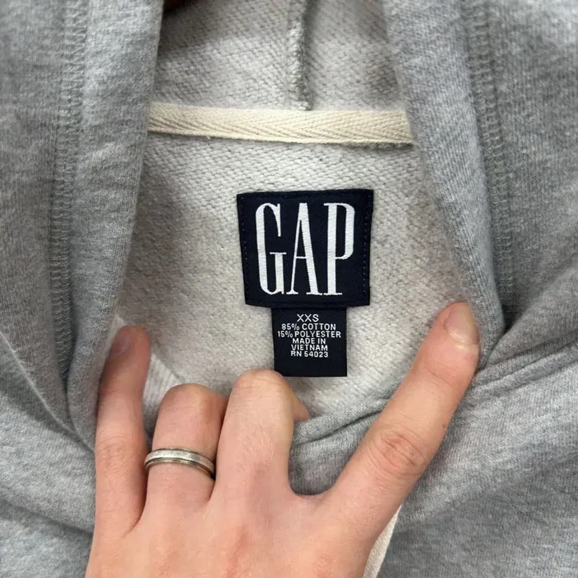 갭 GAP 캐주얼 무지 약기모 크롭 후드티 XXS A02299 상품이미지3