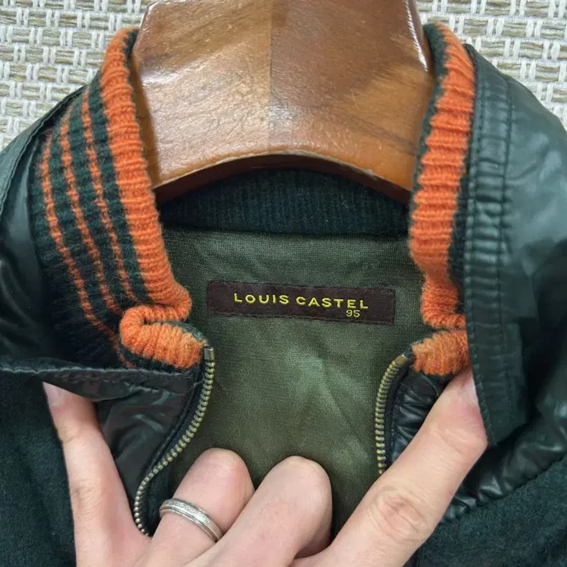 루이까스텔 골프 자수로고 방풍 반집업 울 니트 95 A02304 상품이미지3