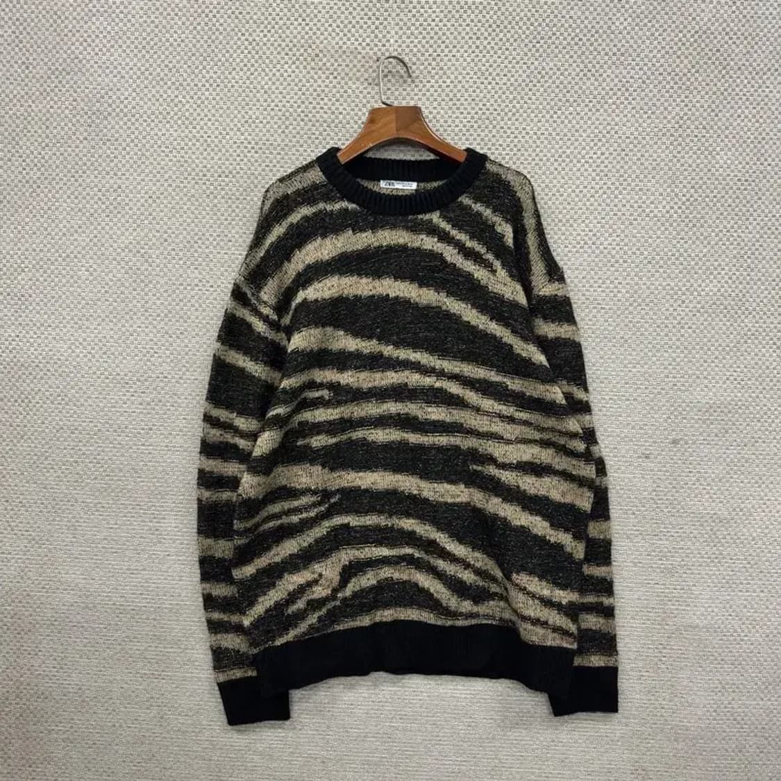 자라 ZARA 지브라 아크릴 니트 스웨터 XL A02310 상품이미지1