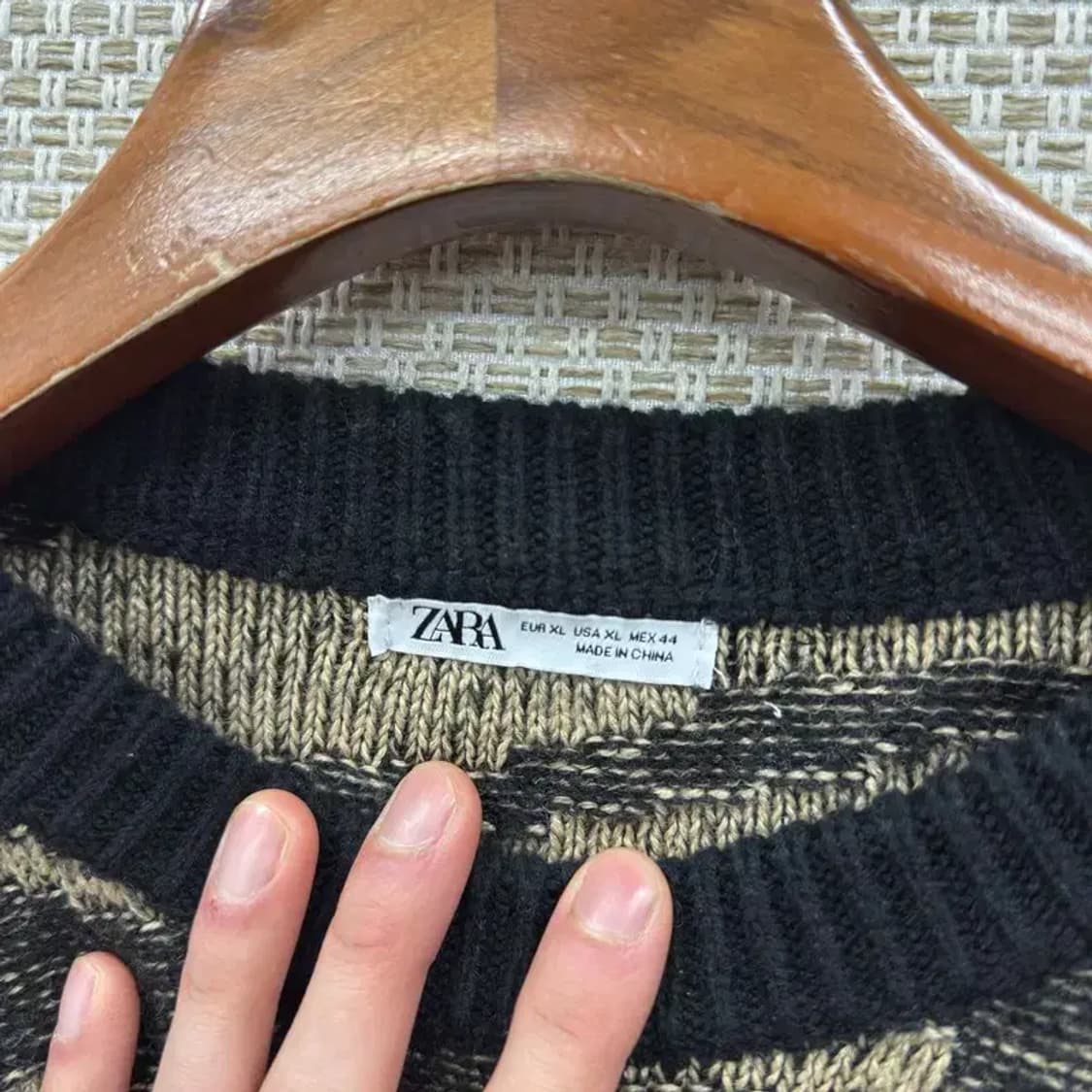 자라 ZARA 지브라 아크릴 니트 스웨터 XL A02310 상품이미지3