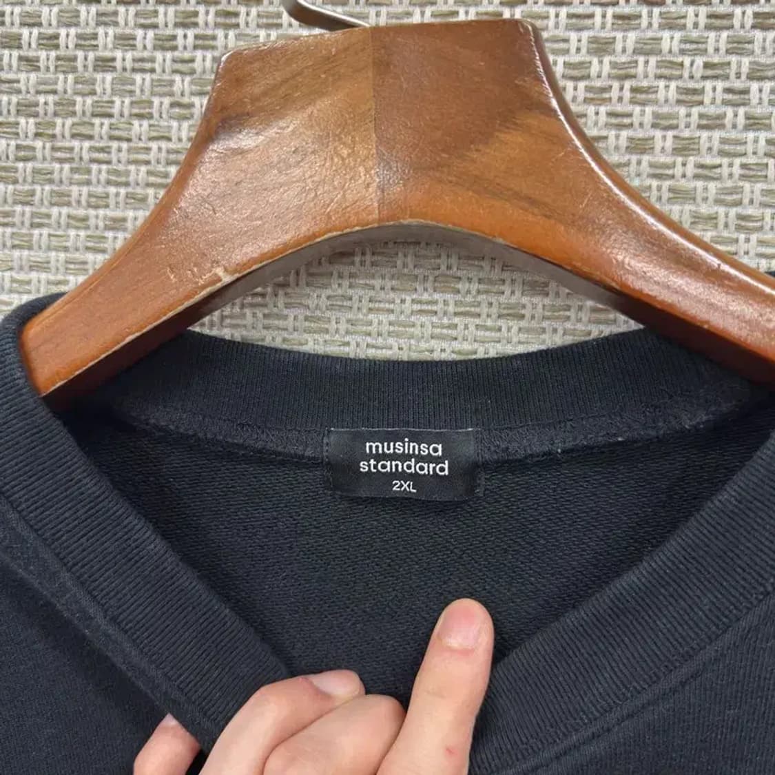 무신사스탠다드 캐주얼 무지 스웻셔츠 맨투맨 2XL A02302 상품이미지3