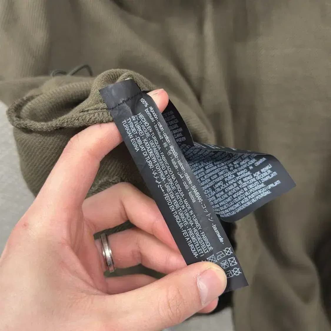 자라 ZARA 오버핏 카키 반집업 후드티 S A02370 상품이미지4