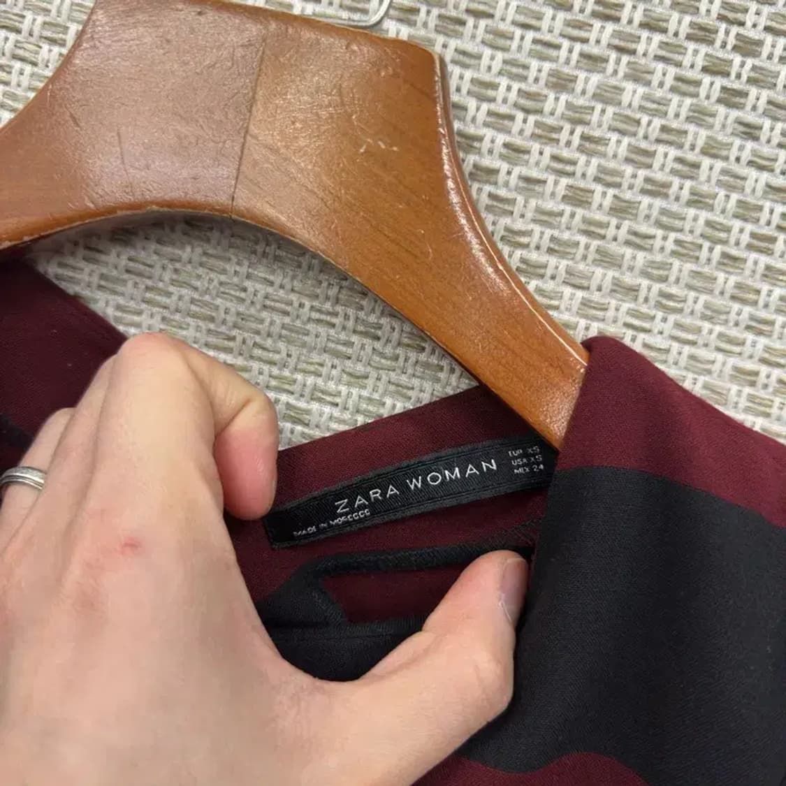 자라 ZARA 캐주얼 단가라 원피스 XS A02371 상품이미지3