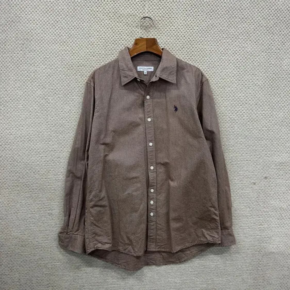 US폴로 캐주얼 자수로고 긴팔 셔츠 L A02380 상품이미지1