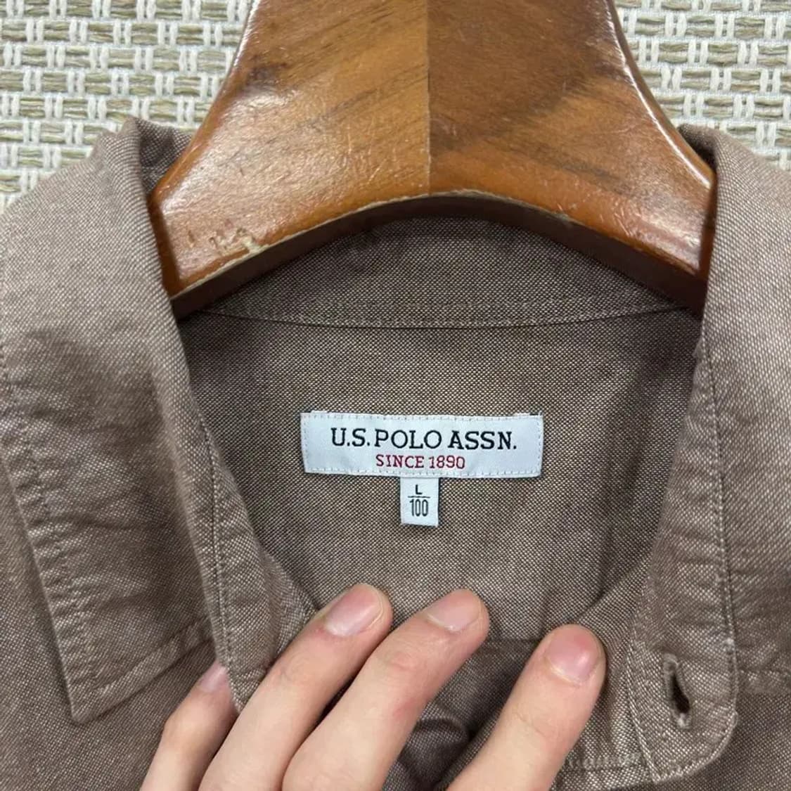 US폴로 캐주얼 자수로고 긴팔 셔츠 L A02380 상품이미지3