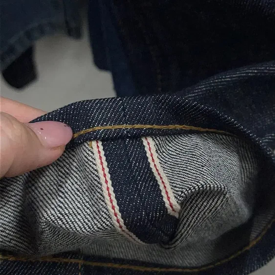 소버먼트 생지 셀비지 데님 청바지 L A02397 상품이미지3