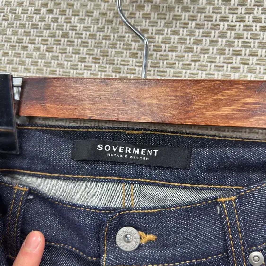 소버먼트 생지 셀비지 데님 청바지 L A02397 상품이미지4