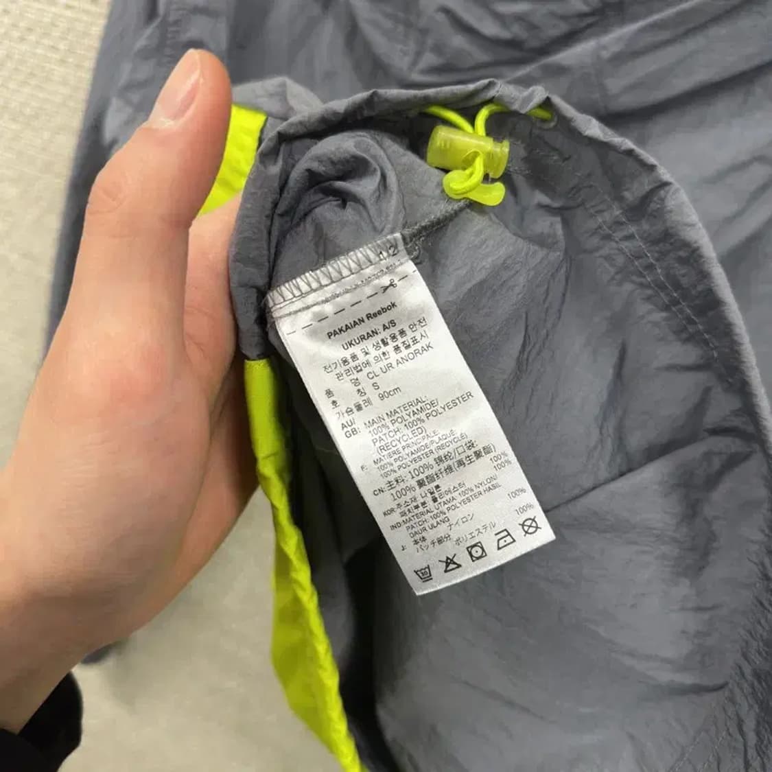 리복 캐주얼 패치로고 아노락 반집업 바람막이 S A02387 상품이미지4
