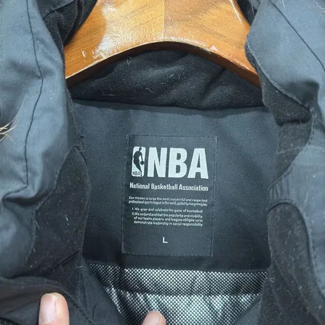 NBA 브루클린 너구리퍼 거위털 구스다운 패딩 점퍼 L A02460 상품이미지3