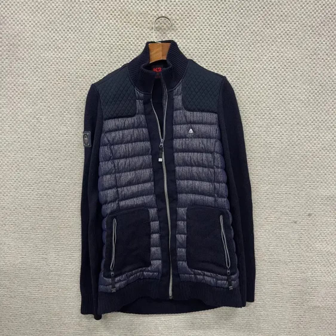 K2 아웃도어 패치로고 경량패딩 니트 집업 가디건 95 A02471 상품이미지1