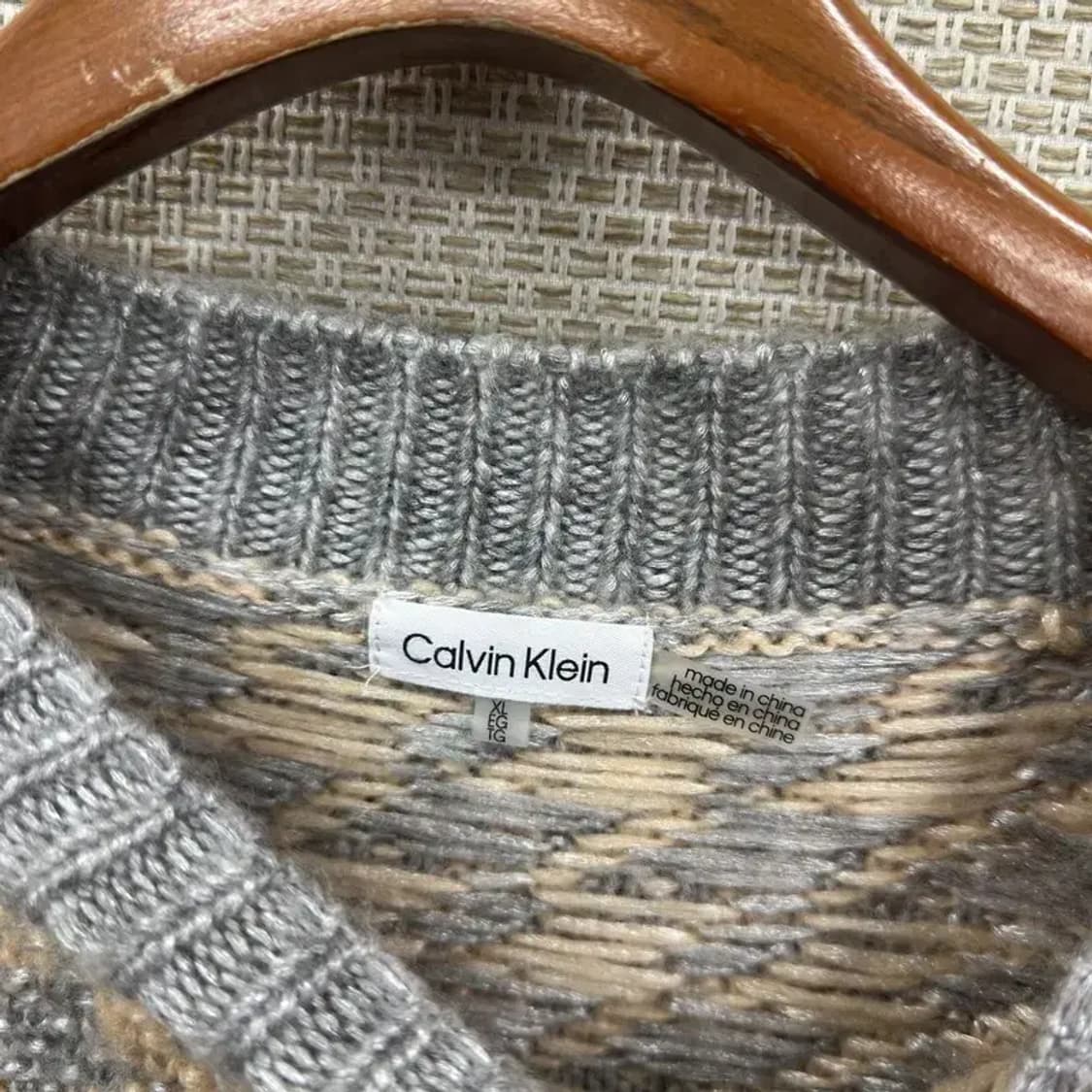 캘빈클라인 캐주얼 케이블 아크릴 니트 스웨터 XL A02462 상품이미지3