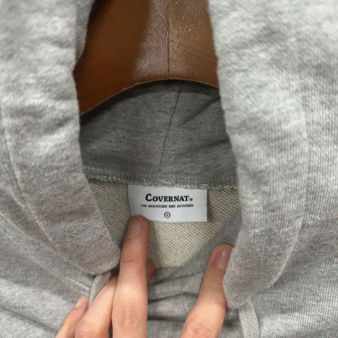 커버낫 캐주얼 자수로고 후드티 S A02527 상품이미지3