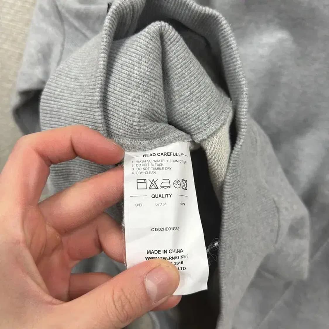 커버낫 캐주얼 자수로고 후드티 S A02527 상품이미지4