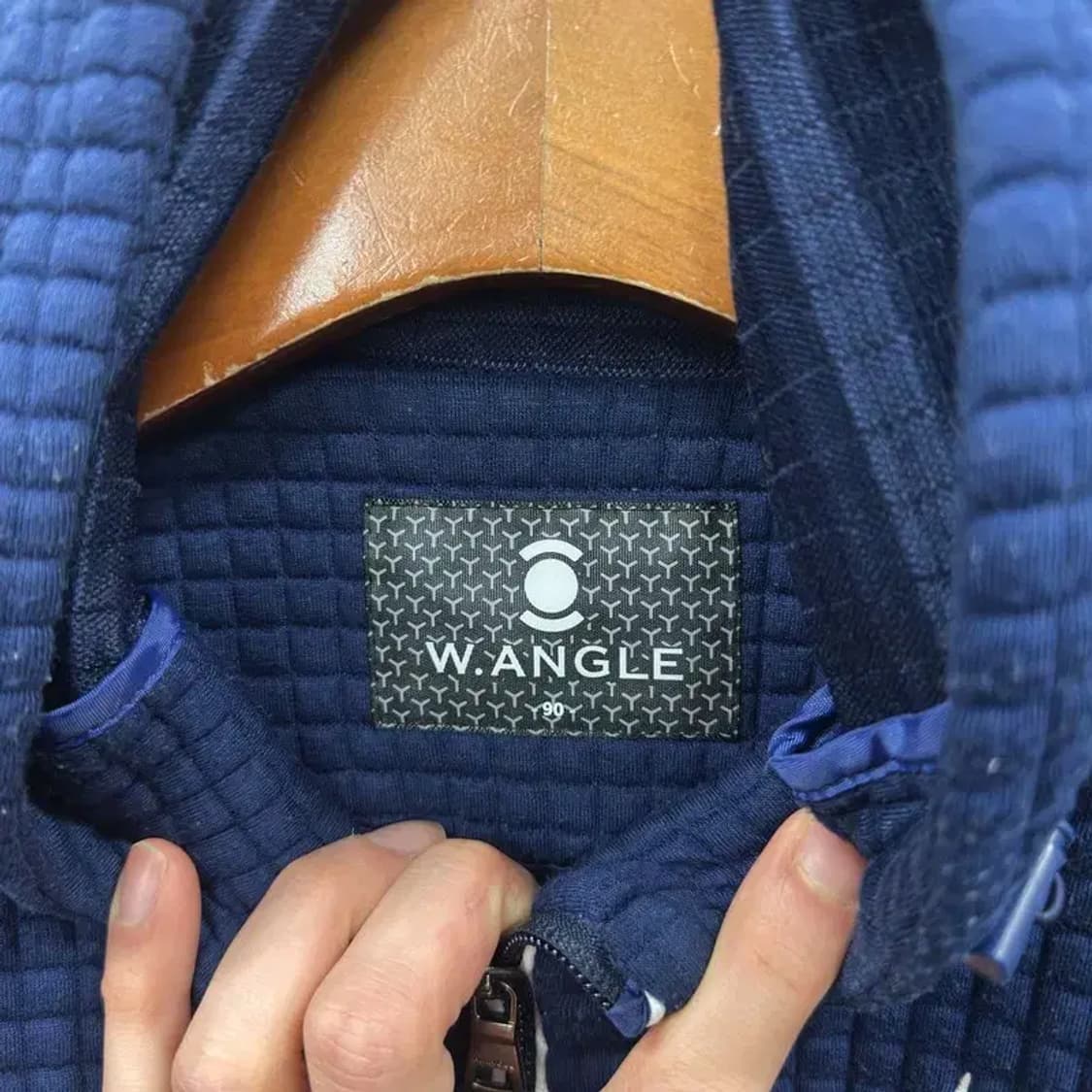 와이드앵글 골프 자수 와플 울 방풍 집업 90 A02528 상품이미지3