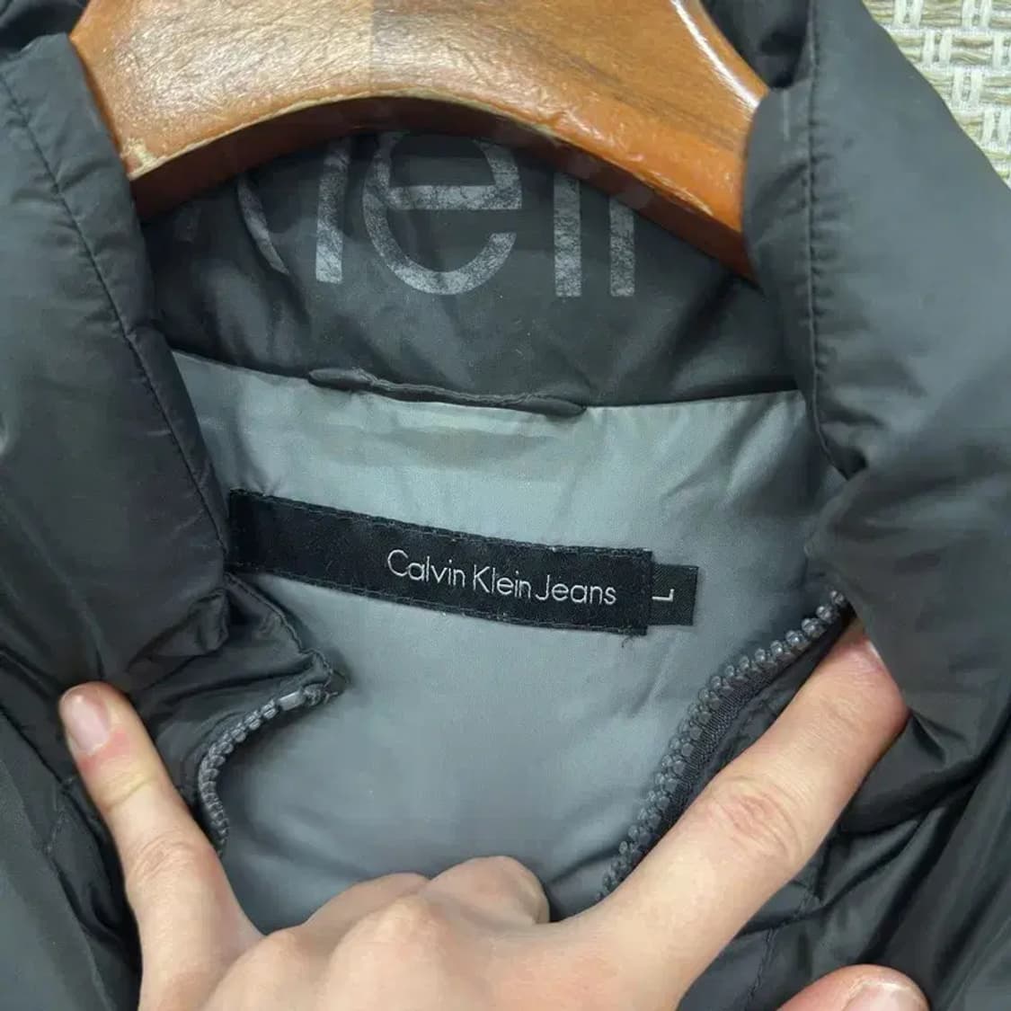 캘빈클라인 캐주얼 다운 깃털 패딩 점퍼 L A02550 상품이미지3