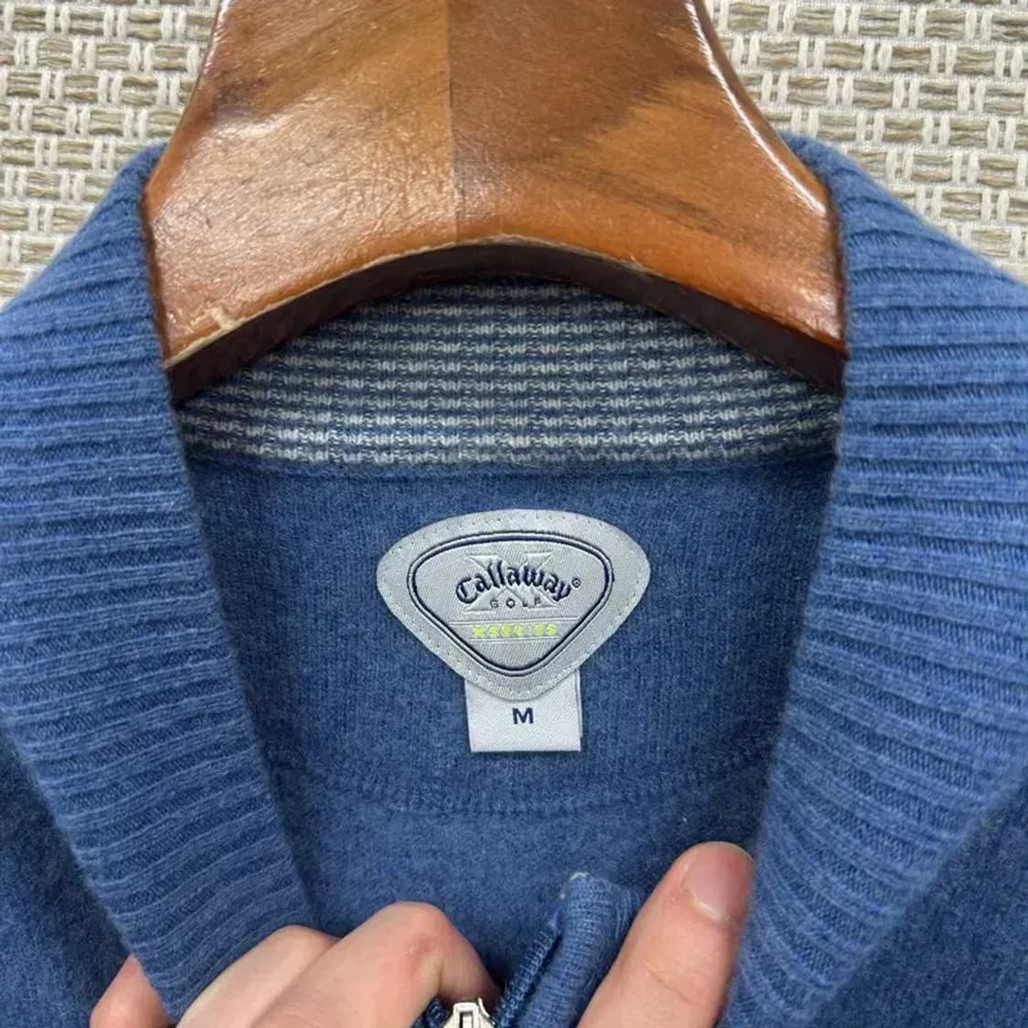 캘러웨이 골프 캐주얼 울 캐시미어 반집업 니트 M A02553 상품이미지3