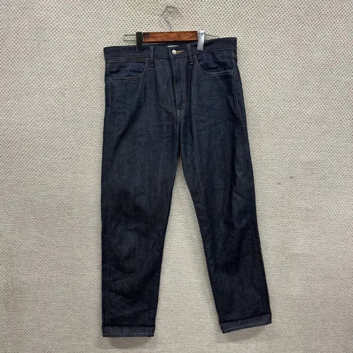 유니클로 U 르메르 셀비지 생지 데님 청바지 32인치 A02556 상품이미지1