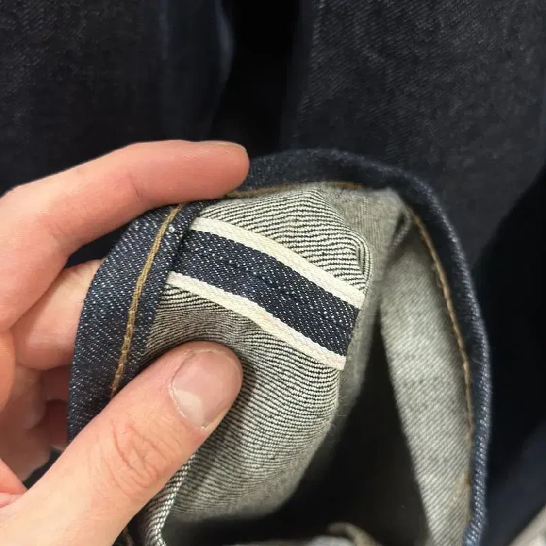 유니클로 U 르메르 셀비지 생지 데님 청바지 32인치 A02556 상품이미지3