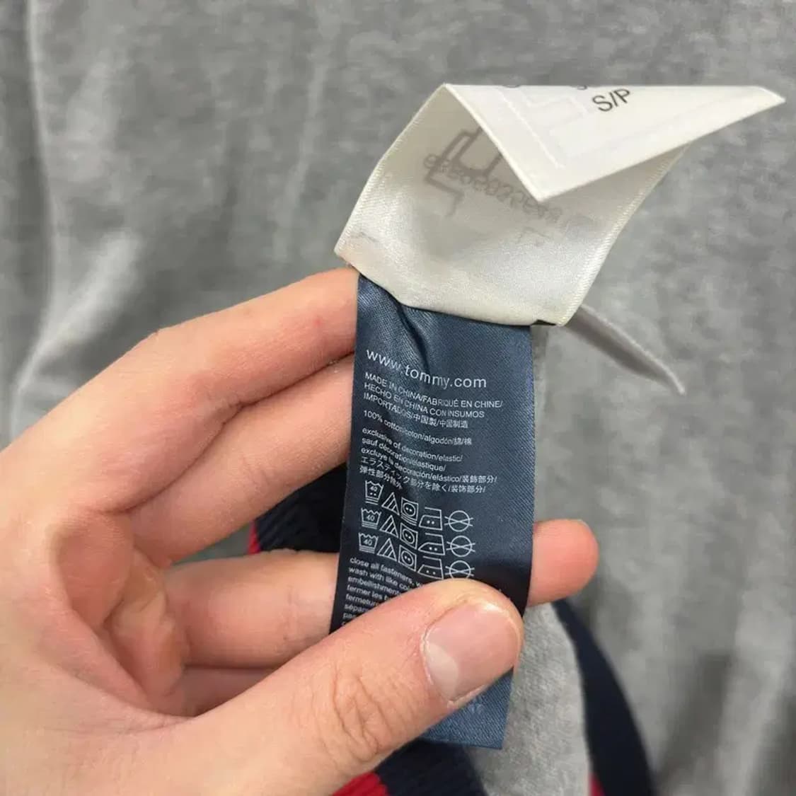 타미힐피거 캐주얼 패치로고 코튼 니트 집업 가디건 S A02544 상품이미지4