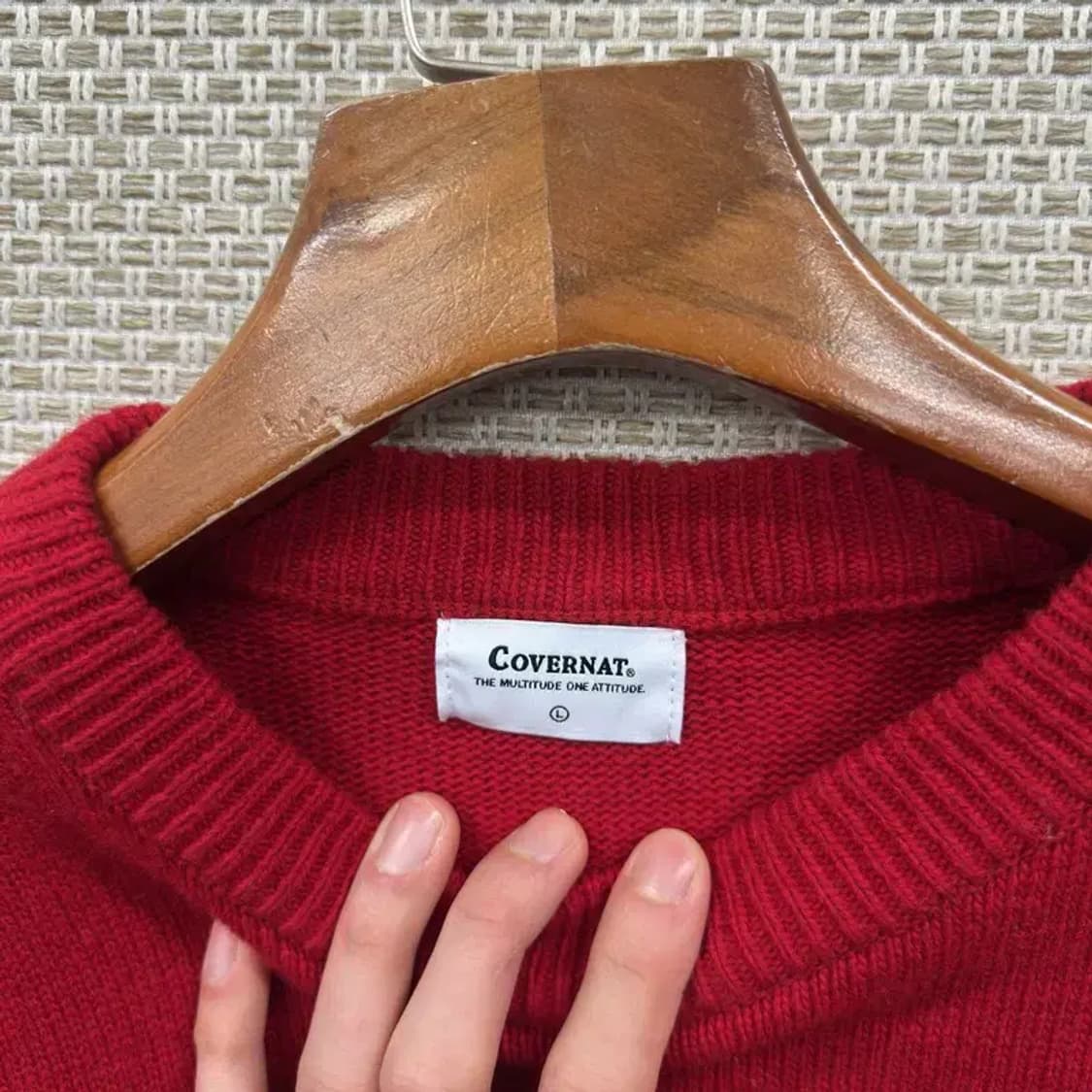 커버낫 캐주얼 빅로고 니트 스웨터 L A02614 상품이미지3