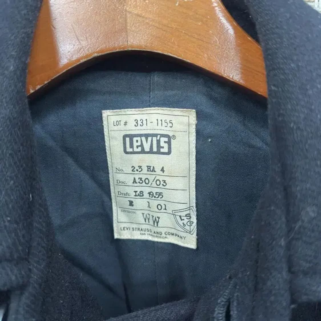 리바이스 캐주얼 더블버튼 울 하프 코트 자켓 M A02688 상품이미지3