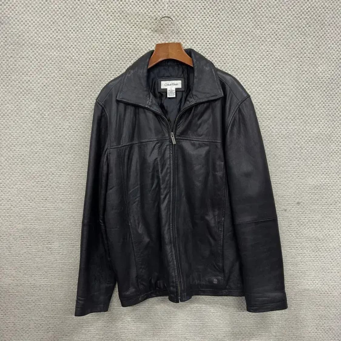 캘빈클라인 올드스쿨 누빔 레더 가죽 자켓 M A02685 상품이미지1
