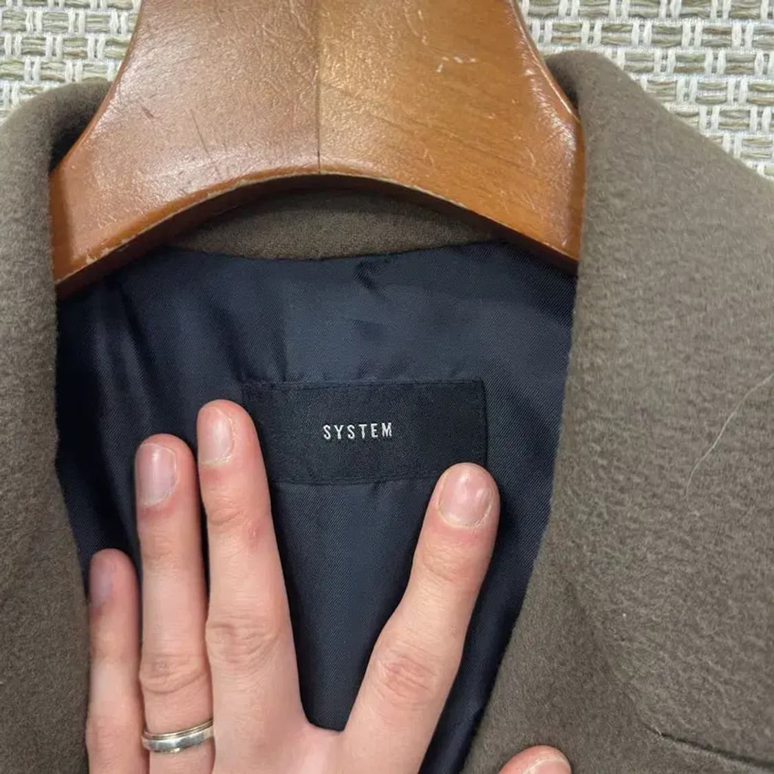 시스템 한섬 캐주얼 더블버튼 울 코트 자켓 88 A02696 상품이미지3