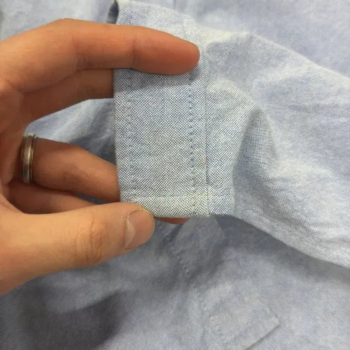 라퍼지스토어 캐주얼 오버핏 소라색 긴팔 셔츠 S A02712 상품이미지5