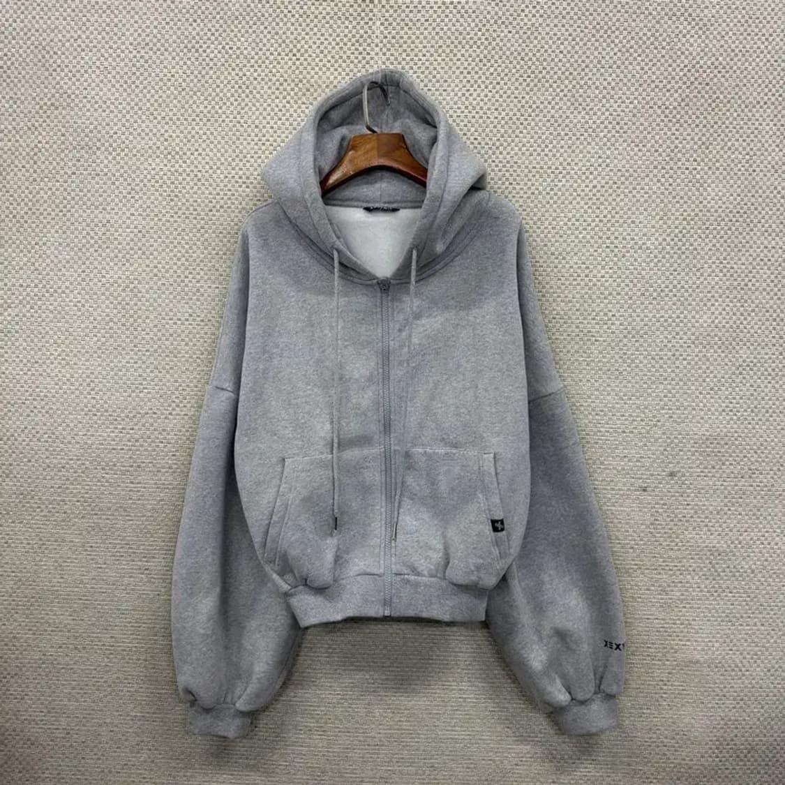 젝시믹스 캐주얼 소매로고 기모 후드집업 F A02771 상품이미지1