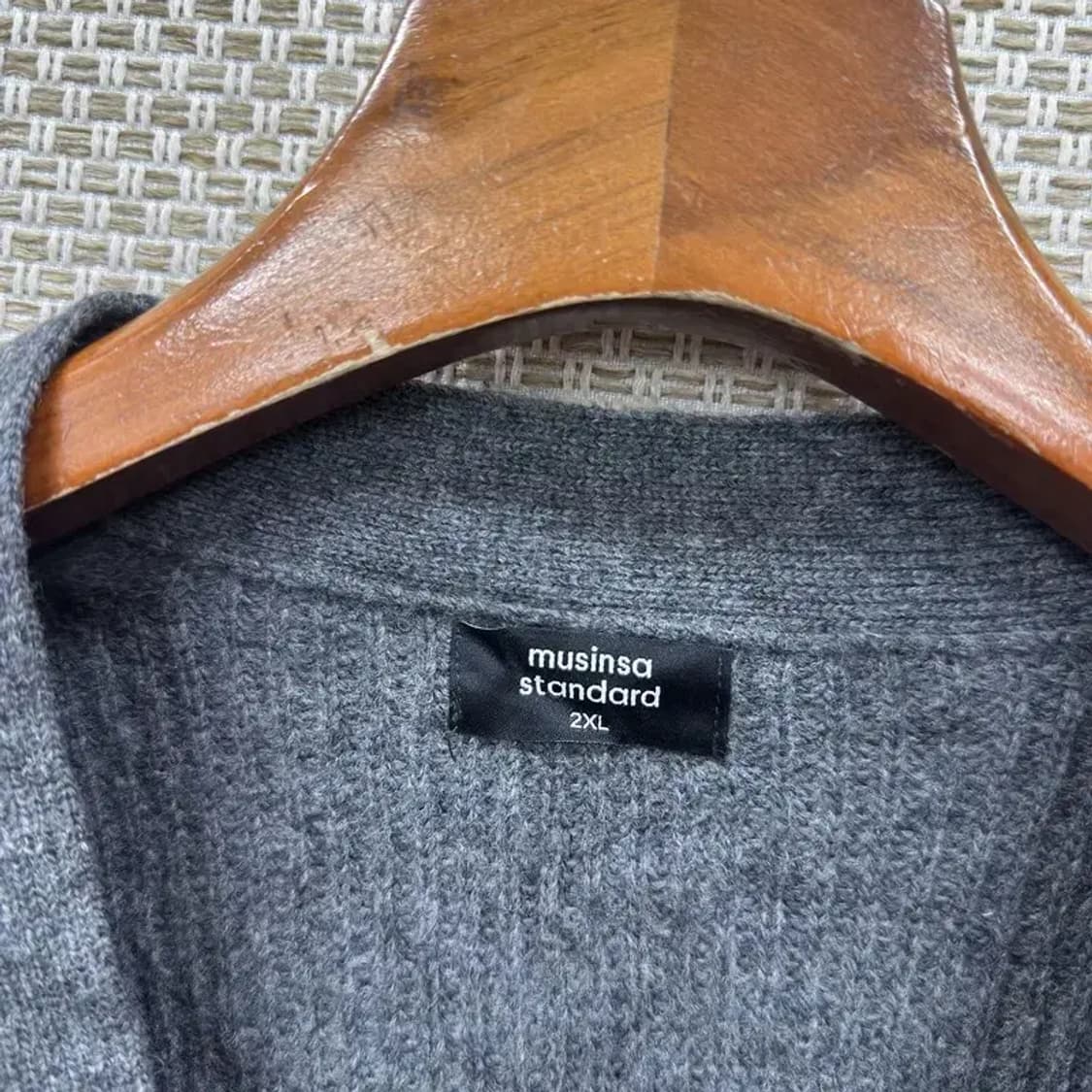 무신사스탠다드 캐주얼 울 니트 가디건 2XL A02782 상품이미지3