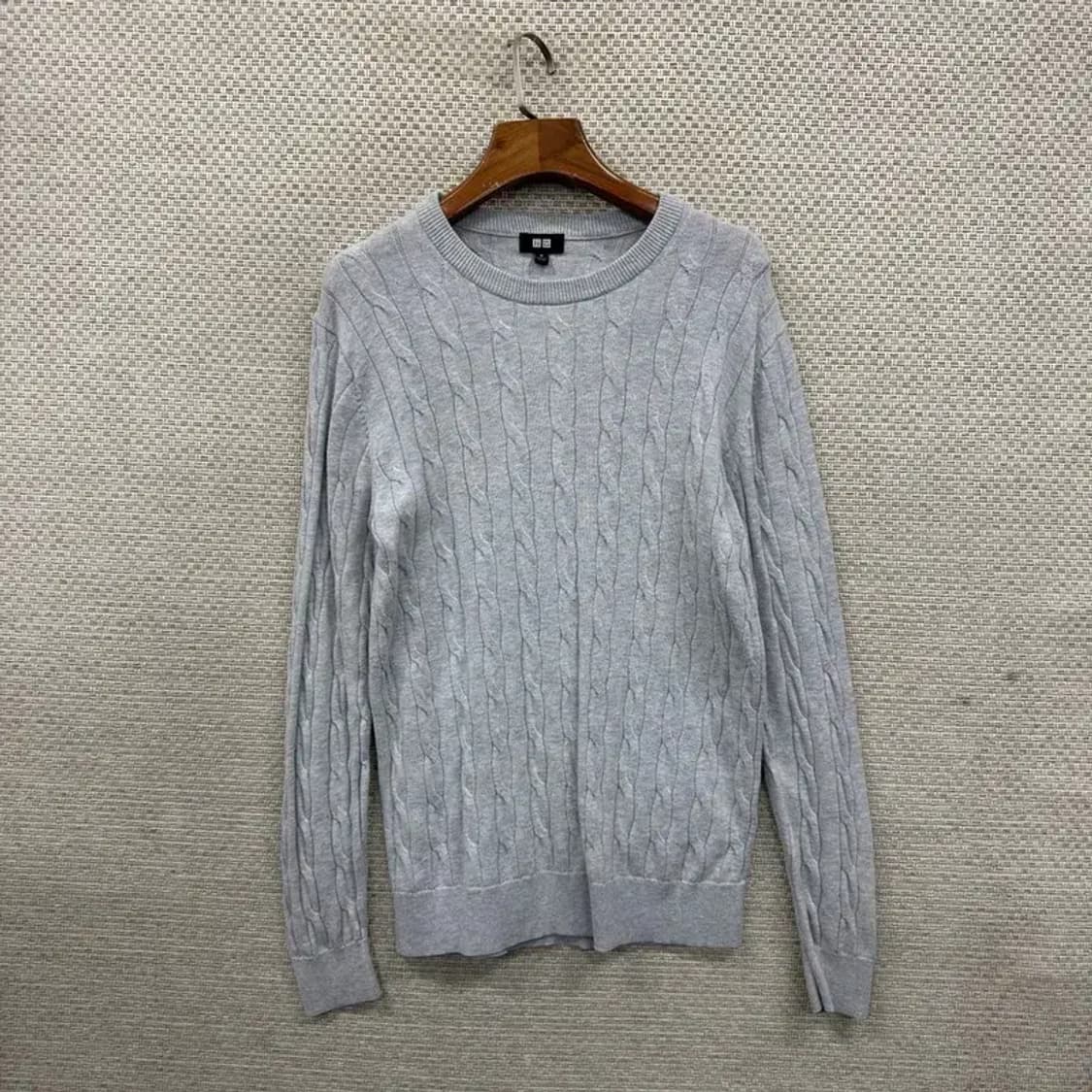 유니클로 캐주얼 꽈배기 캐시미어 니트 스웨터 M A02784 상품이미지1