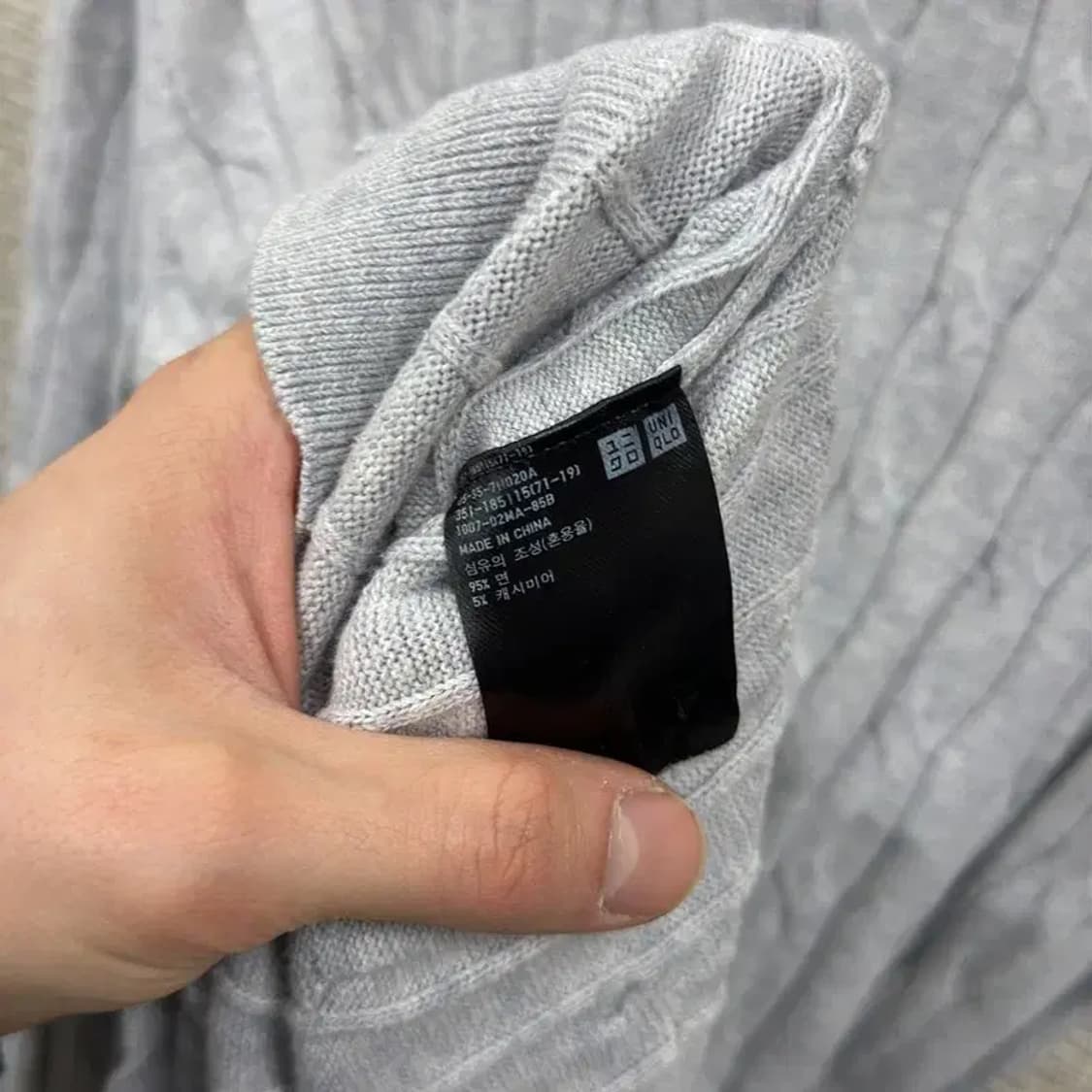 유니클로 캐주얼 꽈배기 캐시미어 니트 스웨터 M A02784 상품이미지4