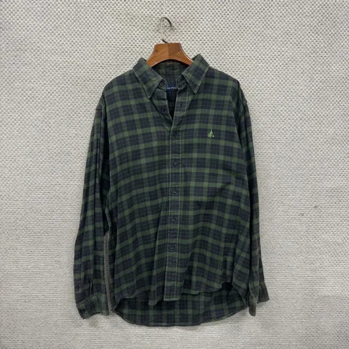 빈폴 캐주얼 자수로고 체크 긴팔 셔츠 105 A02789 상품이미지1