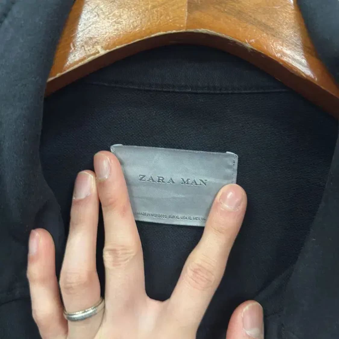 자라 ZARA 캐주얼 블랙 트러커 자켓 XL A02860 상품이미지3