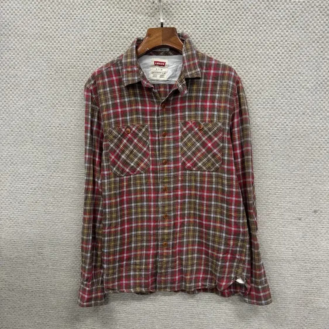 리바이스 올드스쿨 슬림핏 체크 긴팔 셔츠 S A02865 상품이미지1