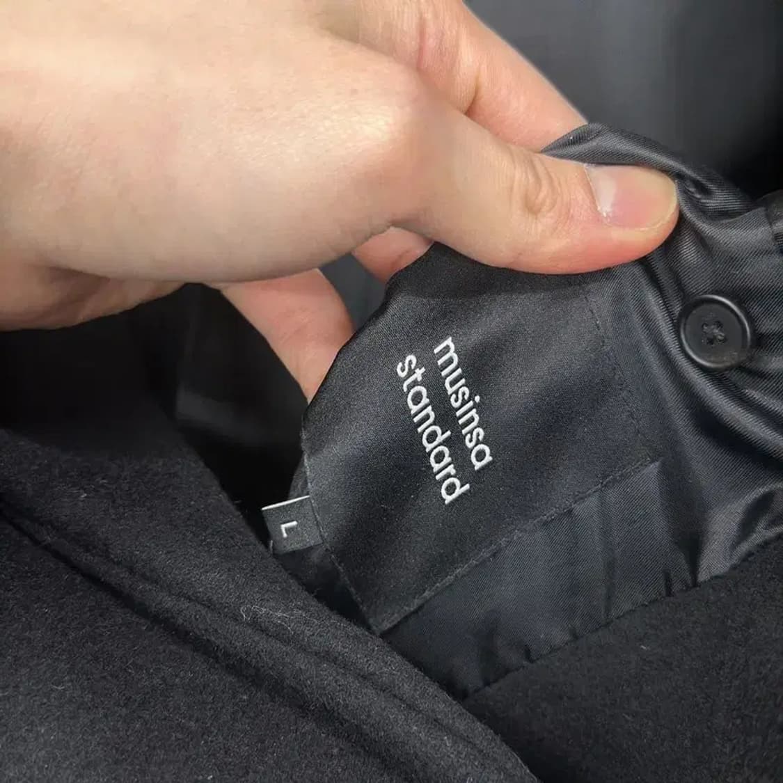 무신사스탠다드 캐주얼 버튼 울 캐시미어 코트 L A02867 상품이미지3