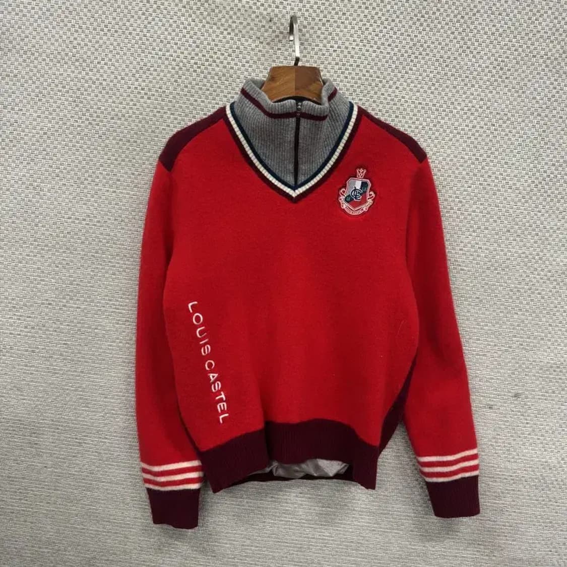 루이까스텔 골프 방풍 반집업 울 니트 100 A02870 상품이미지1