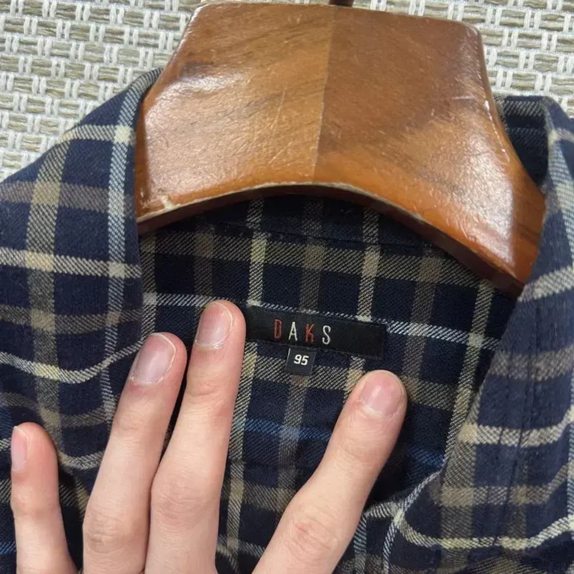 닥스 캐주얼 자수로고 체크 긴팔 셔츠 95 A02869 상품이미지3