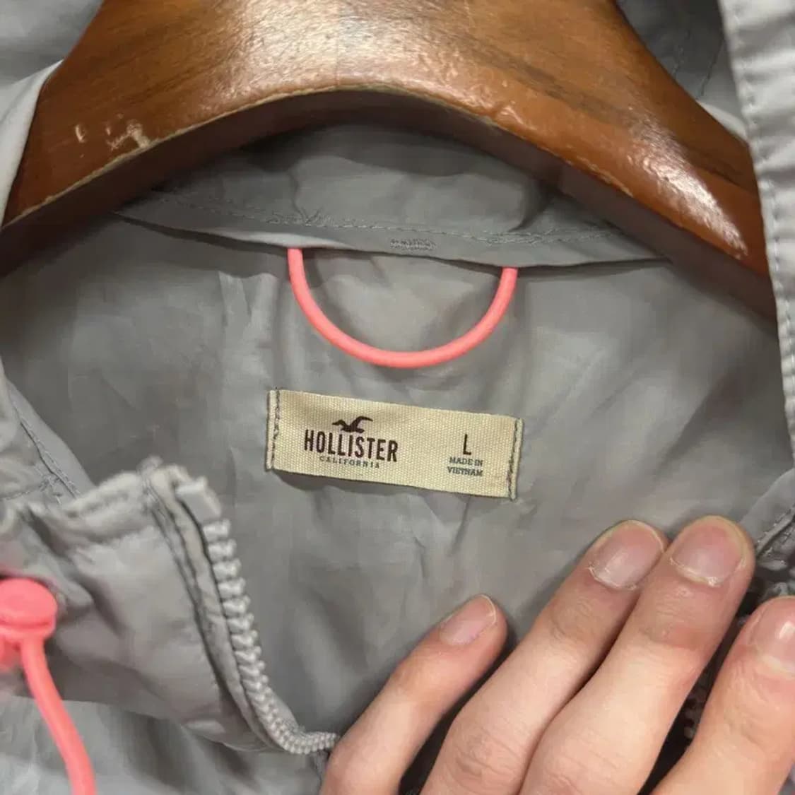 홀리스터 캐주얼 홑겹 윈드러너 바람막이 자켓 L A02855 상품이미지3