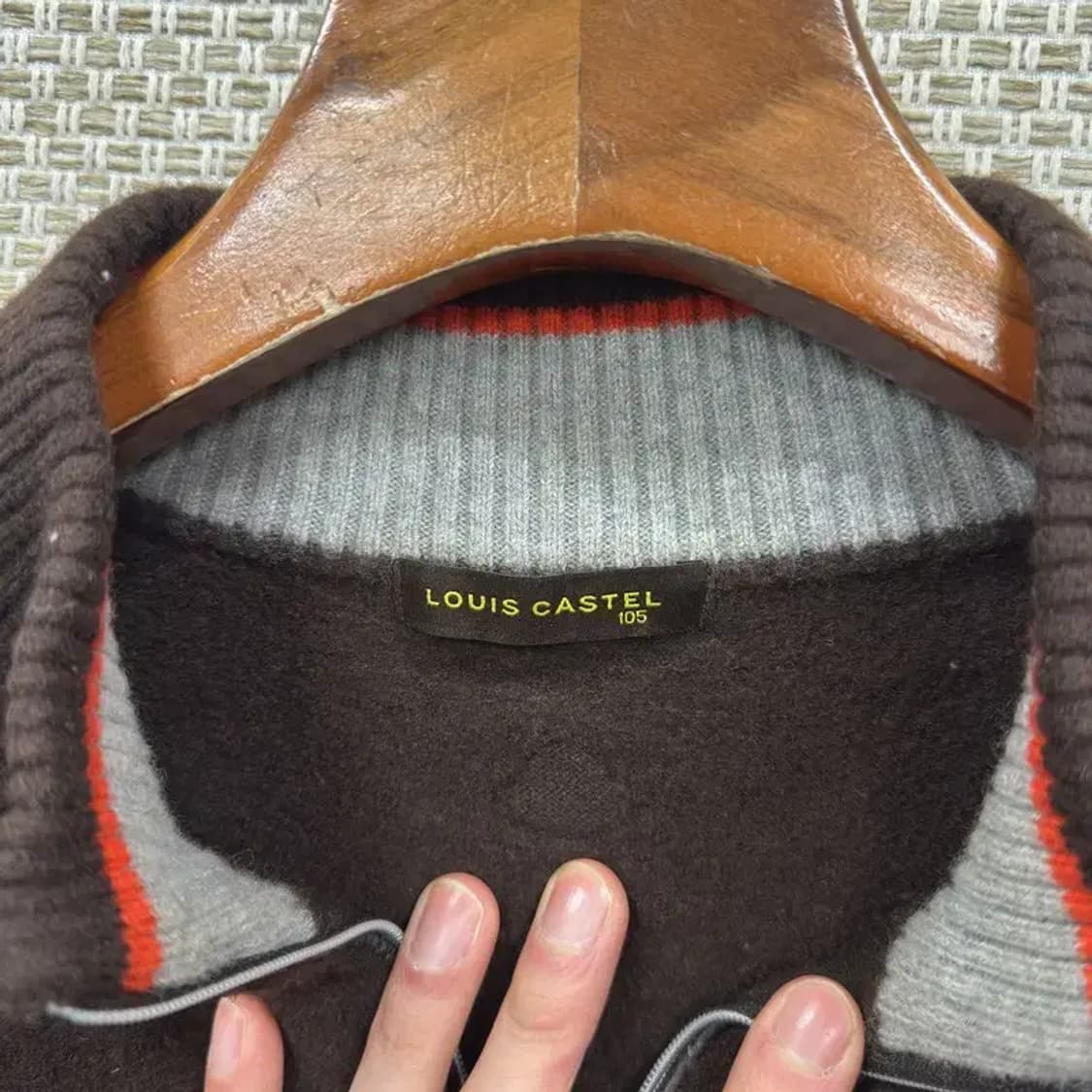 루이까스텔 골프 자수로고 반집업 울 니트 스웨터 105 A02950 상품이미지3