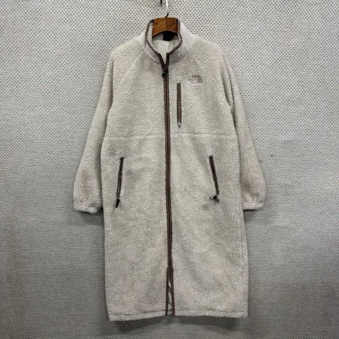 노스페이스 아웃도어 자수로고 양털 롱 후리스 집업 S A02944 상품이미지1