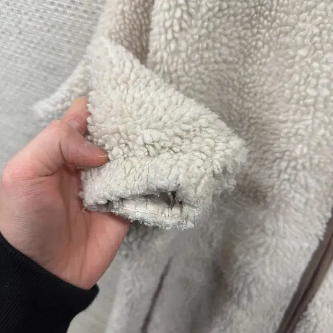 노스페이스 아웃도어 자수로고 양털 롱 후리스 집업 S A02944 상품이미지6